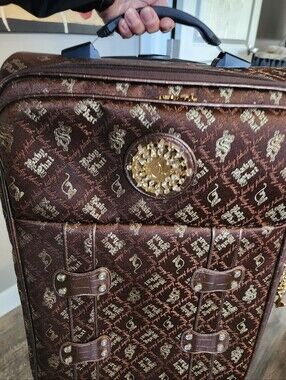 Vtg, Rare, Baby Phat Brown and Gold Jeweled Suitcase.